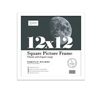 12x12 Inch White Square Thin Photo Frame Wall Mountable Thin Picture Frame Standard Square Photograph Size, 12" X 12"(30.5 X 30.5cm)
