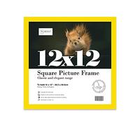 12x12 Inch Yellow Square Thin Photo Frame Wall Mountable Thin Picture Frame Standard Square Photograph Size, 12" X 12"(30.5 X 30.5cm)