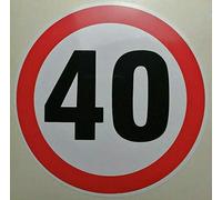 12x12 inches Metal Sign 40 Km/H Speed Limit Sign Warning Sign