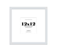 12X12" Light Grey Picture Frame - 12X12" Square Frame With 9X9" Mount For 12X12"/9X9" Pictures Moderrn Style Thin Edge, 1 Pack