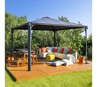 12x12 Palram Canopia Palermo 3600 Grey Garden Gazebo