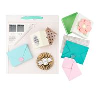 12x12" Scoring Board for Envelopes, Gift Boxes & Paper Crafts - Multi-Purpose Scoreboard with Bone Folder & Triangular Guide - Envelope Maker Paper Folding Tool for Card Making, Scrapbooking Supplies