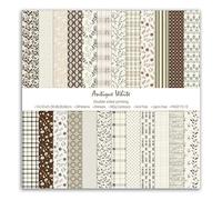 12x12 Scrapbook Paper, 24 Sheets Double Sided Decorative Paper for Scrapbooking, Vintage Floral Patterned Craft Paper for DIY Cards, Junk Journals, Album Decoration, 12 Designs (Style B)