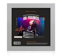 12X12" Silver Modern Vinyl Record Frame For 12 Inch Lp Album Covers - Elegant Wall Display - Ak Frames
