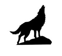 12x12cm Wolf Howl Car Stickers Personalized Window Motorcycle Body Rear Laptop Decorative Vinyl Decal Auto Tuning Accessories Car Body Rearview Mirror Glass Tank Cap Sticker Decoration