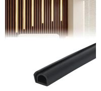 12x12mm Cable Trunking for Acoustic Panel, 3/5 Meter Self Adhesive Flexible Cable Cover, Half Round Cuttable Wire Hider, Cable Management (3m)