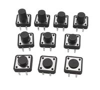 12x12mm Panel PCB Momentary Tactile Tact Push Button Switch 4Pin DIP 12x12mmx4.3mm/4.5/5/6/6.5/7/8/9/9.5/10/11/12mm 20Pcs(12x12x12mm)