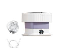 12X12X11in Foldable Washing Machine 10L Large Capacity Washer With Spin Cycle Basket And Drain Hose Travel Washing Machine For Home Dormitories Hotels(Purple)