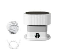 12X12X11in Foldable Washing Machine 10L Large Capacity Washer With Spin Cycle Basket And Drain Hose Travel Washing Machine For Home Dormitories Hotels(Gray)