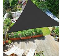 12x12x12FT White Sun Shade Sail Triangle Canopy, Shades Sails Waterproof, Sunshade Cover Heavy Duty 95% UV Blockage, Patio Sunshades For Backyard, Deck And Lawn(Size:3.6x3.6x3.6m,Color:Black)