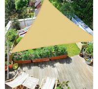 12x12x12FT White Sun Shade Sail Triangle Canopy, Shades Sails Waterproof, Sunshade Cover Heavy Duty 95% UV Blockage, Patio Sunshades For Backyard, Deck And Lawn(Size:6x6x6m,Color:Sand)