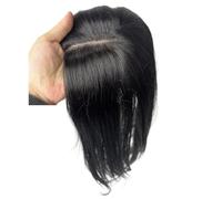 12x13 cm Lace Base Human Hair Toppers Invisible Middle Part Natural Hairpiece for women Womans Hair Topper(Dark Brown,40 cm)