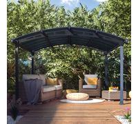 12x14 Palram Canopia Tucson 4300 Grey Garden Gazebo - 12 x 14 Palram Canopia Tucson 4300 Grey Garden Gazebo