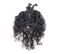 12x14cm Silk Base Hair Topper for Women With Thinning Hair Real Human Hair Piece, Long Curly Wavy Clip-in Hairpiece for Top Thin Loss(Natural Black,12 inch)