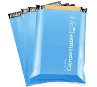 12x15.5 inches Blue Biodegradable Shipping Bags,50 Count Colorful Compostable Poly Mailers with Eco Friendly Packaging Envelopes Supplies Recyclable Mailing Bags