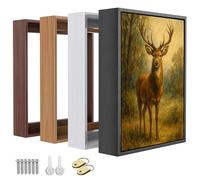 12x16 Inches Floater Frame for 1.25 Thick Canvas Painting, Perfect Floating Frame for Finished Canvas Artist Panel Oil Painting Wall Art Décor, Light Brown Frame