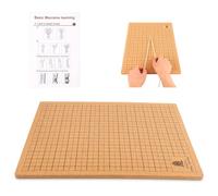 12x16 Macrame Board Large Cork Macrame Cork Board Double-Sided Handmade Braiding Board Grids Macrame Project Tools for Cording Bracelet Braiding Hair Wigs with Instruction