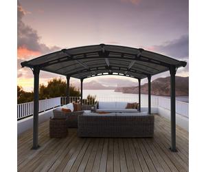 12x16 Palram Canopia Tucson 5000 Grey Garden Gazebo
