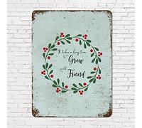 12x16in Rust Retro Metal Sign Inspirational Quotes Friendship Quote It Takes a Long Time to Grow an Old Friends Bible Verse Aluminum Metal Tin Sign for Bar Cafe Restaurant Garage Wall Decor
