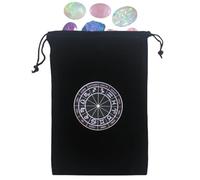 12x17.5cm Tarot Velvet Pouch - Soft Drawstring Storage Bag Cards | Multipurpose Organizer Decks Dice Jewelry Keepsakes, Stylish Gift Bag for Spiritual Tools Travel Display Safekeeping