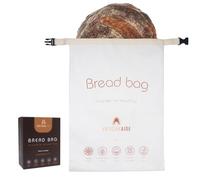 12x17 Bread Bag, Bread Storage for Homemade Sourdough, Reusable Bread Bags for Homemade Bread, Buckle Closure, Machine Washable, Freezer Safe, BPA Free, Gifts for Sourdough Bakers