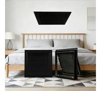 12x24 Black Steel Air Return GrilleLouvered Design Paintable Vent Cover with Screws Cold Air Return Vent for Optimal Airflow and Efficiency