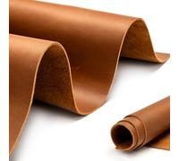 12''X24'' Genuine Leather Sheets - Tooling Leather Fabric Pieces for Crafts, Full Grain Leather Hide Material(Brown, 2mm Thick)