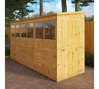 Mercia 12 x 4 Modular Shiplap Pent Shed, Brown