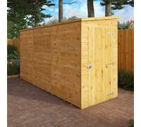 Mercia 12 x 4 Modular Shiplap Pent Windowless Shed, Brown