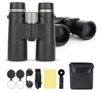 12x42 HD Binoculars for Adults - Waterproof Fogproof Compact, for Bird Watching, Hunting & Travel (Black)