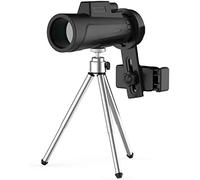 12x42 High Power HD Monocular Compact with Smartphone Adapter and Tripod BAK4 Prism FMC Lens Life Waterproof Monocular for Adult Bird Watching, Outdoor Hunti