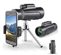 -12x42 High Power HD Monocular for Adults with FMC Bak4 Prism Smartphone Holder & Tripod Compact Waterproof Monocular for Bird Watching Hiking Tourism