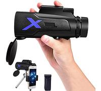 , 12X50 Hd High Power Waterproof Upgrade Monocular Rifle Scope, Portable Bak4 Prism with Smartphone Adapter Tripod for Bird Watching Camping Seeing