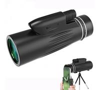 12X50 Monocular Telescope HD Bak4 Bird Watching Telescope with Mobile Phone Clip Tripod (Color : Monocular)