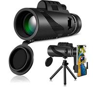 12x50 monocular Telescope, HD monocular Adult with Smartphone Adapter and Tripod, Compact monocular for Birds Compact monoculars for Bird Watching, Hiking, Camping Trips