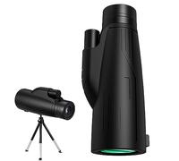 12X50 Monocular Telescope - High Powered HD Compact Monocular for Bird Watching BAK-4 Prism, FMC Lens Portable for Travel, Camping, Hiking, Black
