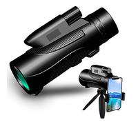 12x50 Monocular Telescope with Smartphone Holder Tripod for Adults Kids, HD Compact Waterproof Portable Monocular Scope with Clear for Bird Watching Hunting Hiking Travel Camping