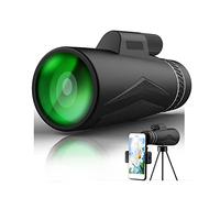 12x50 Spotting Telescope, Monocular Telescope with Smartphone Adapter, Tripod and Hand Strap, Waterproof Monoculars for Bird Watching Hunting