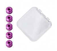 12x6.5mm 7075 Aluminum Chainring Bolts 5-Pack Strong | CNC precision machined surfaces, exact thread alignment, prevents stripping, for durable coating, multiple colors(Purple)