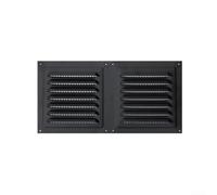 12x6 Inch Stainless Steel Exterior Wall Vent Cover, Black Air Grille Louver with Mesh Screen for Rain and Debris Protection, Install Gable Vent for Home Roof or Wall HVAC Systems(1)