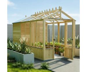 12x6 Shire Holkham Combi Greenhouse with Shed
