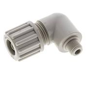 12x6mm & G1/8'' PP Elbow Compression Fitting with Male Threads 10 bar PVC and PA