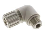 12x6mm & G3/8'' PP Elbow Compression Fitting with Male Threads 10 bar PVC and PA