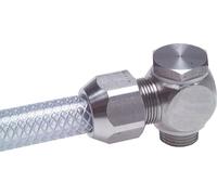 12x6mm & G3/8'' Stainless Steel Elbow Compression Fitting with Male Threads 10 bar PTFE