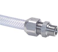 12x6mm & G3/8'' Stainless Steel Straight Compression Fitting with Male Threads 10 bar PTFE