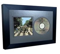 12x8 A4 CD Compact Disc Photo Sleeve Display Frame Case With Mount Matt For Photograph Picture Artwork In Metallic Gold - Silver - Black - Cream Music Gift (Metallic Silver Mount With Black Frame)