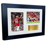 12x8 A4 Signed Bryan Mbeumo Manchester United Autographed Signature Photo Photograph Picture Frame Football Soccer Poster Gift Triple Gold