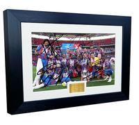12x8 A4 Signed Crystal Palace FC FA Cup Winners 2025 Celebration Eze Mateta Henderson Munoz Nketiah Autographed Autograph Signature Picture Frame Photograph Photo Poster Football Soccer Gift