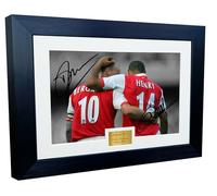 12x8 A4 Signed Dennis Bergkamp Thierry Henry Arsenal Autographed Autograph Signed Signature Photograph Photo Picture Frame Football Soccer Poster Gift BW