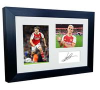 12x8 A4 Signed Leandro Trossard Arsenal F.C. Autographed Autograph Signed Photograph Photo Picture Frame Football Soccer Poster Gift Triple